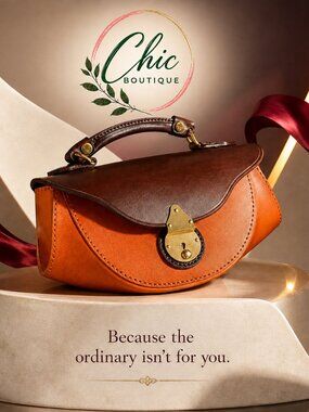 Orange & Chocolate Vintage Statement Bag